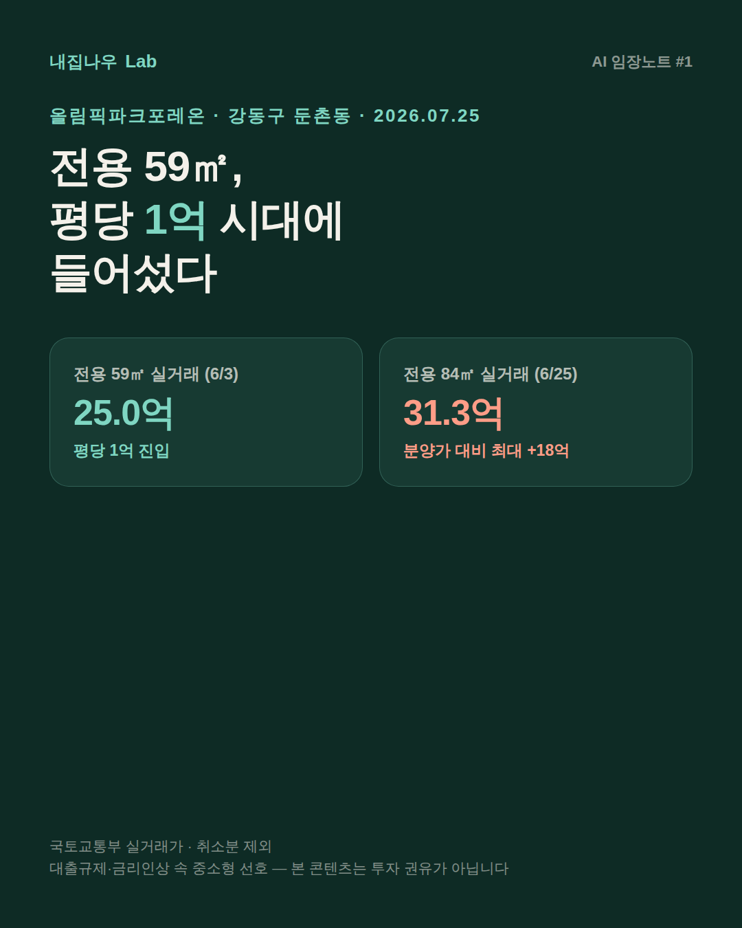 올림픽파크포레온 커버 사진